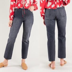 ROLLAS Original Cut Straight Leg Rigid Jeans Dark Storm Black Gray Size 26 NEW